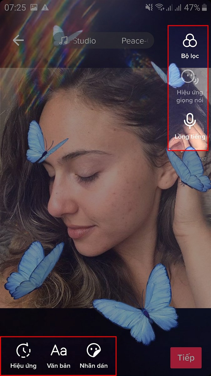 Sử dụng bộ lọc, chỉnh giọng nói video, thêm hiệu ứng, chèn chữ vào video TikTok,...