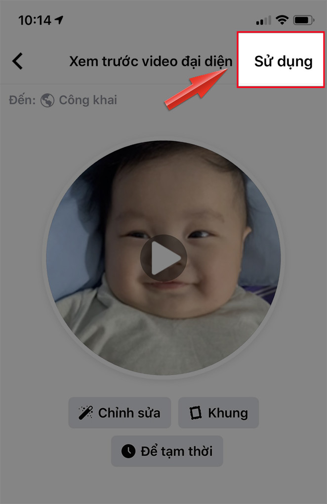 Sử dụng video làm avatar