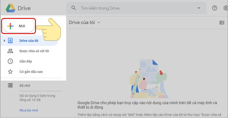 Tạo mới trên Google Drive