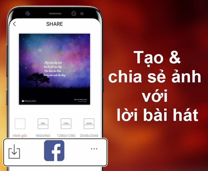 Tạo status với lời b&agrave;i h&aacute;t