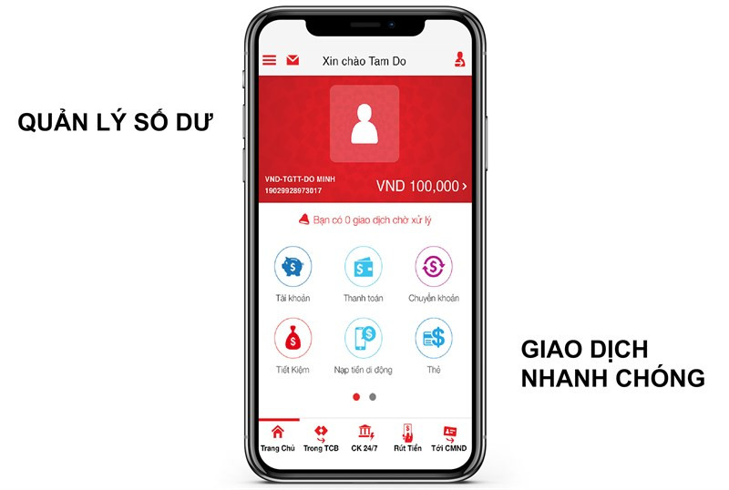  Tra cứu số dư t&agrave;i khoản, giao dịch nhanh ch&oacute;ng