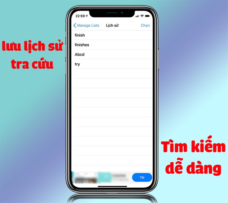 Tra cứu từ dễ dạng với tính năng lưu lịch sử tìm kiếm