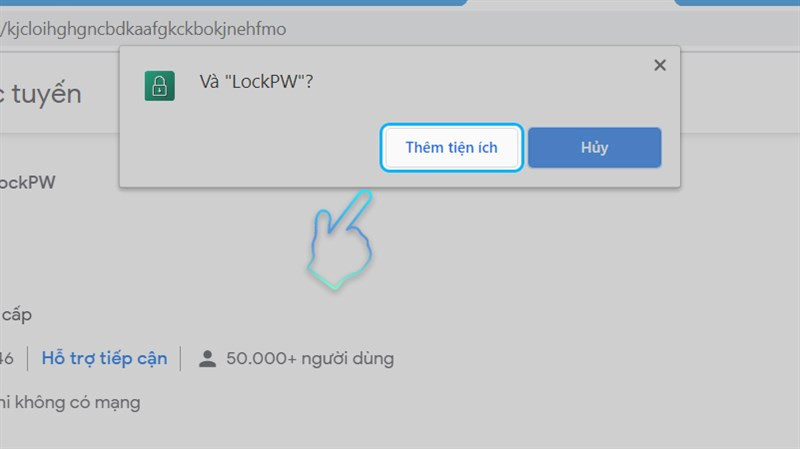 Xác nhận thêm LockPW