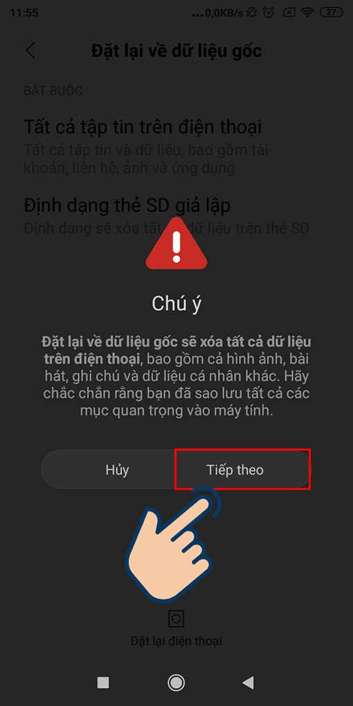 Xác nhận tiếp theo