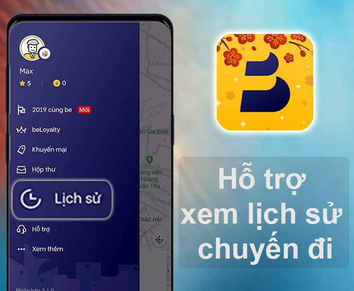 Xem lại lịch sử chuyến đi trên Be