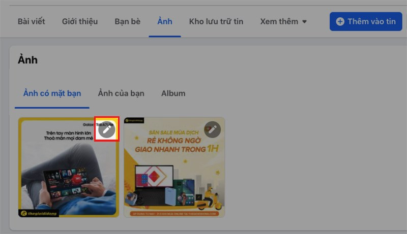 Xóa ảnh trên Facebook bằng máy tính