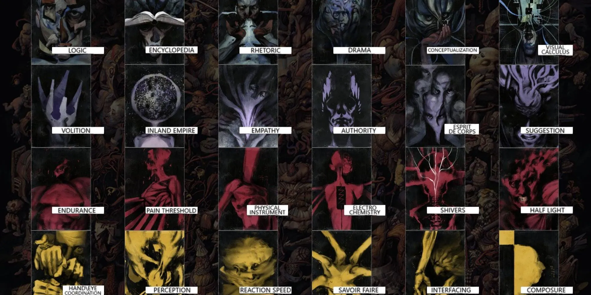 Ảnh bìa chính thức của game Disco Elysium với hình ảnh nhân vật chính và phong cách nghệ thuật độc đáo