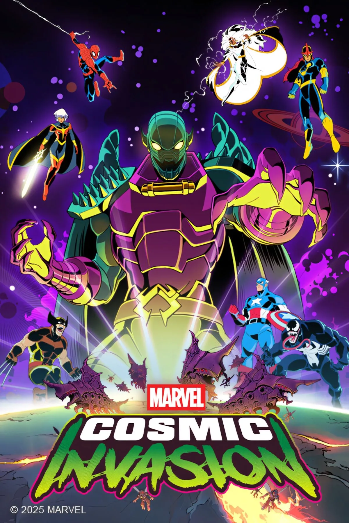 Ảnh bìa chính thức của game Marvel Cosmic Invasion.