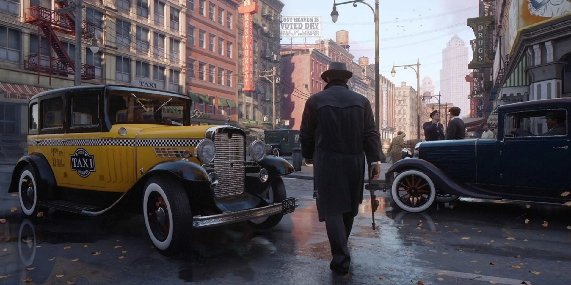 Ảnh bìa chính thức của Mafia Definitive Edition với nhân vật chính Tommy Angelo