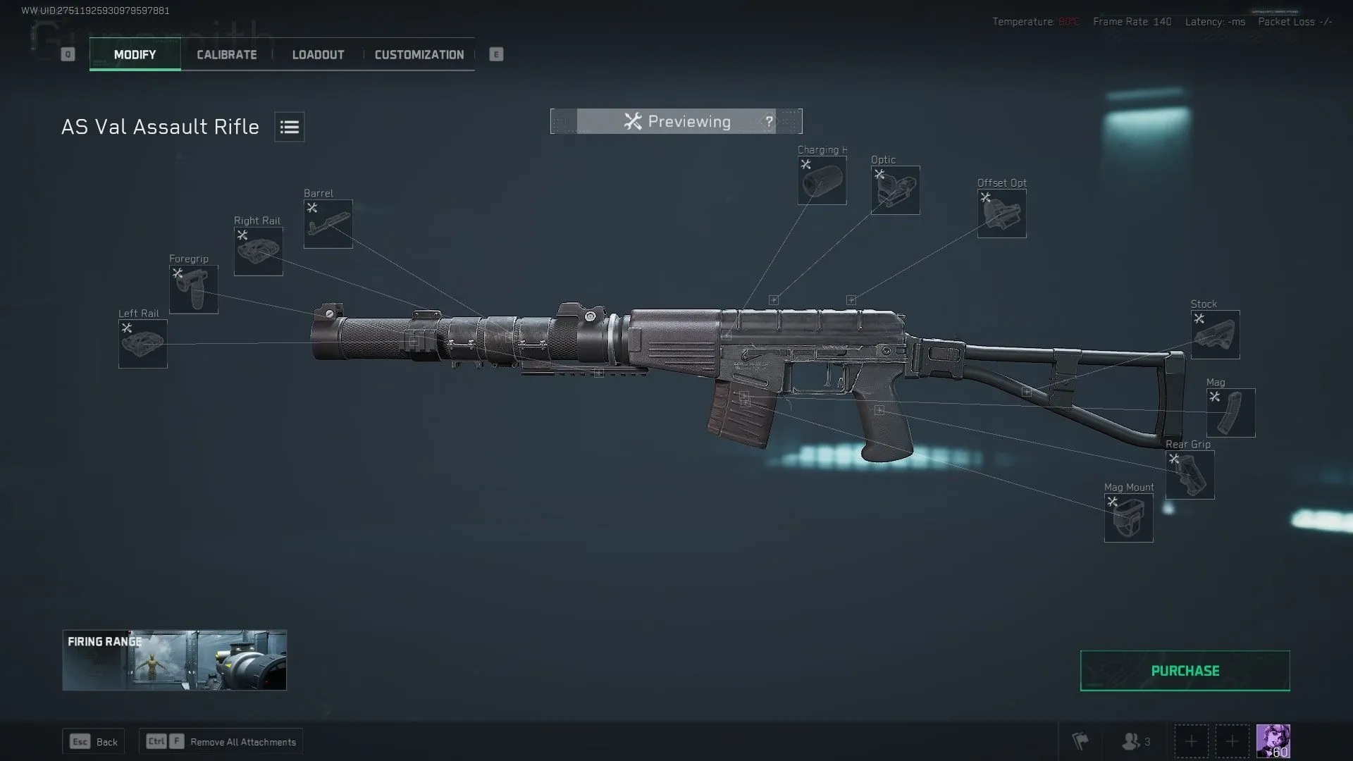 AS Val assault rifle Delta Force tích hợp giảm thanh và thiết kế đặc biệt