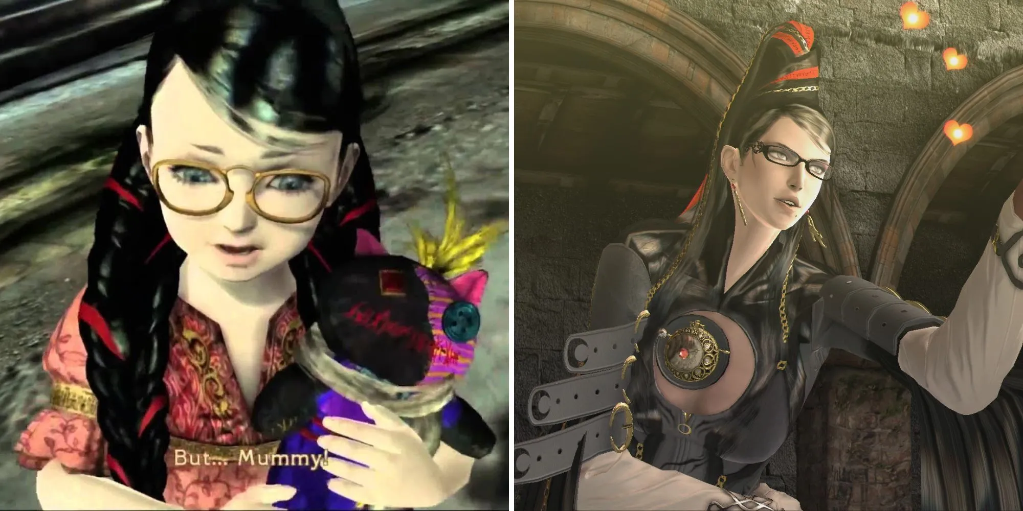Bayonetta và Cereza trong game Bayonetta thể hiện sự giống nhau kỳ lạ