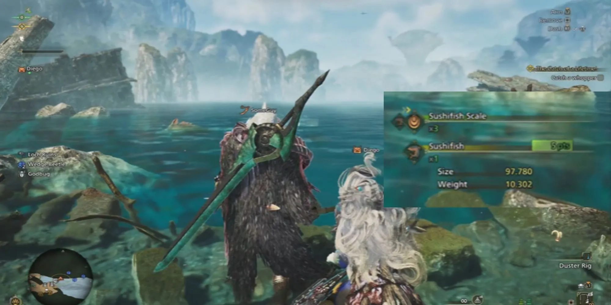 Các vật phẩm nhận được từ việc câu cá trong Monster Hunter Wilds