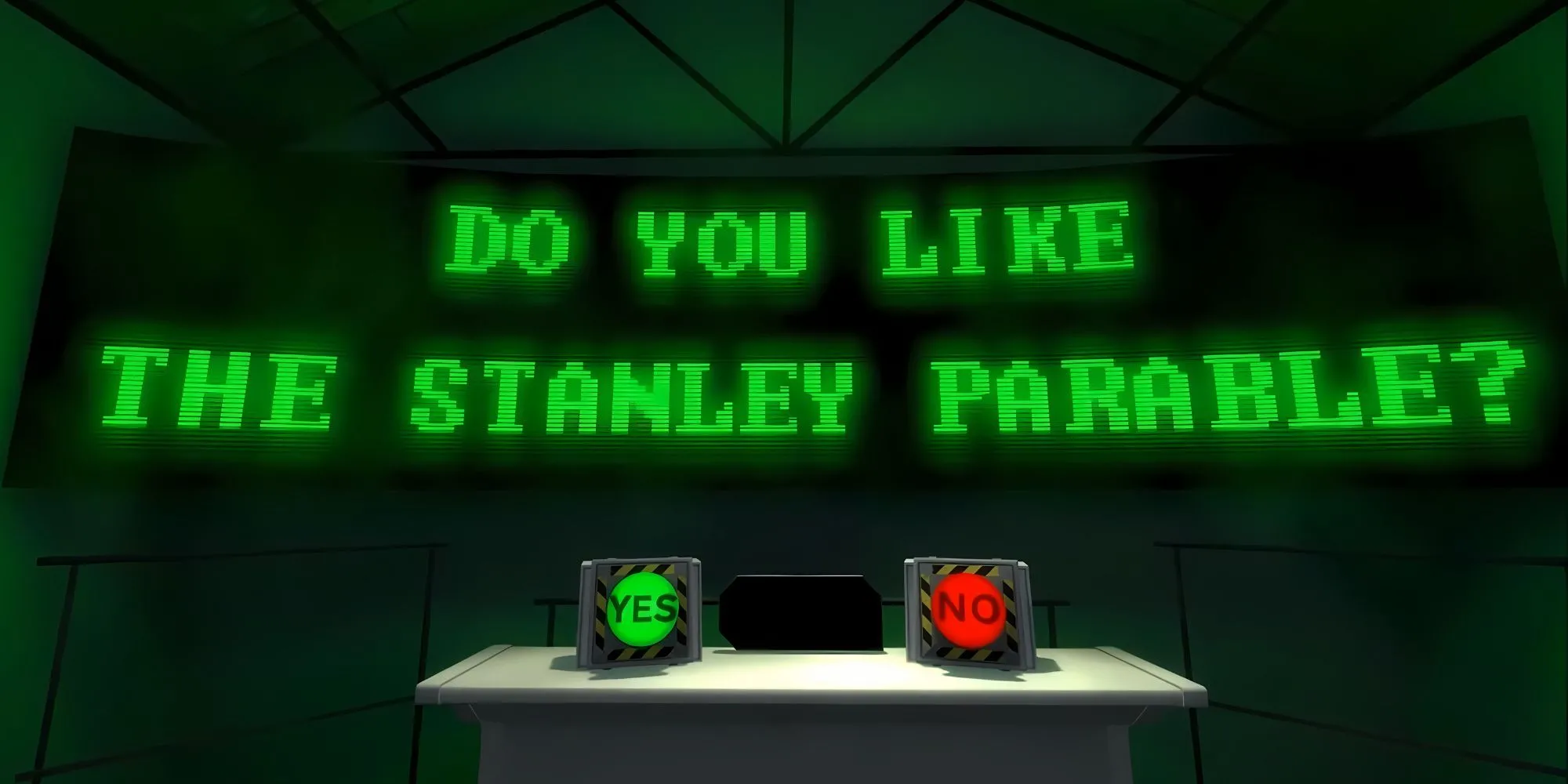Căn phòng có lựa chọn 'có' hoặc 'không' trong The Stanley Parable Demonstration
