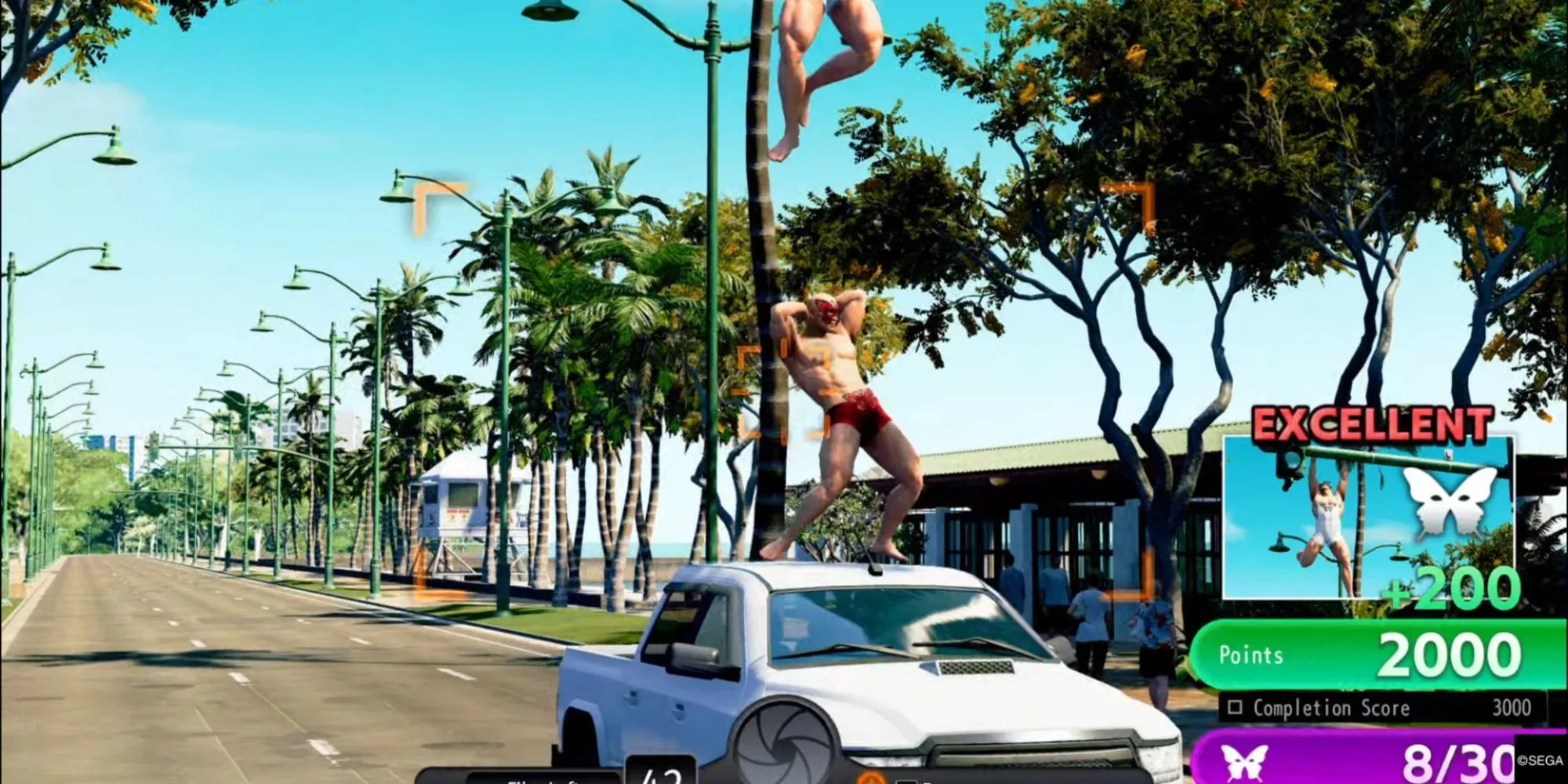 Cảnh chiến đấu trong Like a Dragon: Pirate Yakuza in Hawaii, minh họa việc RGG Studio tái sử dụng tài sản game hiệu quả.