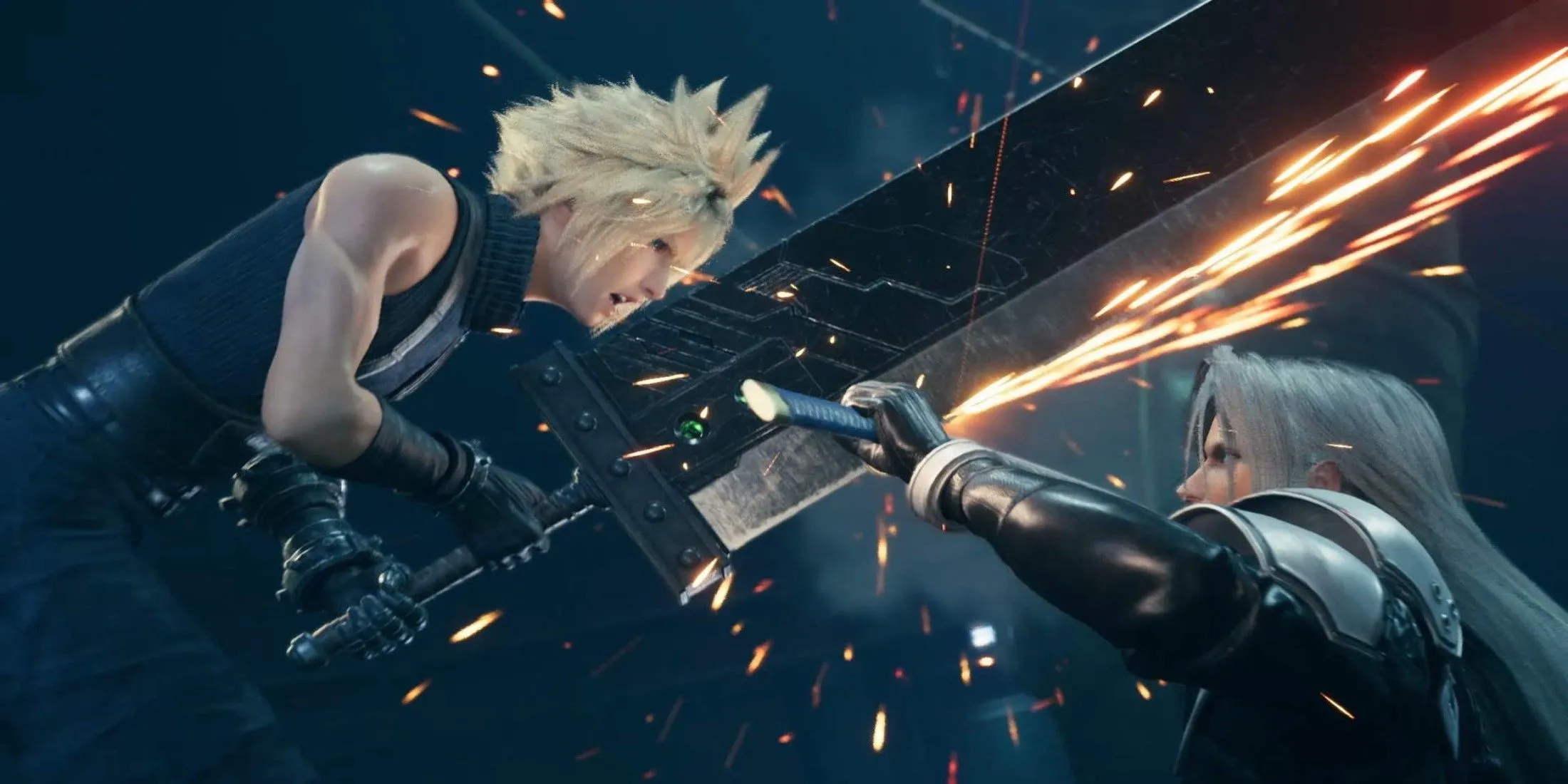 Cảnh Cloud và Sephiroth trong Final Fantasy 7 Remake