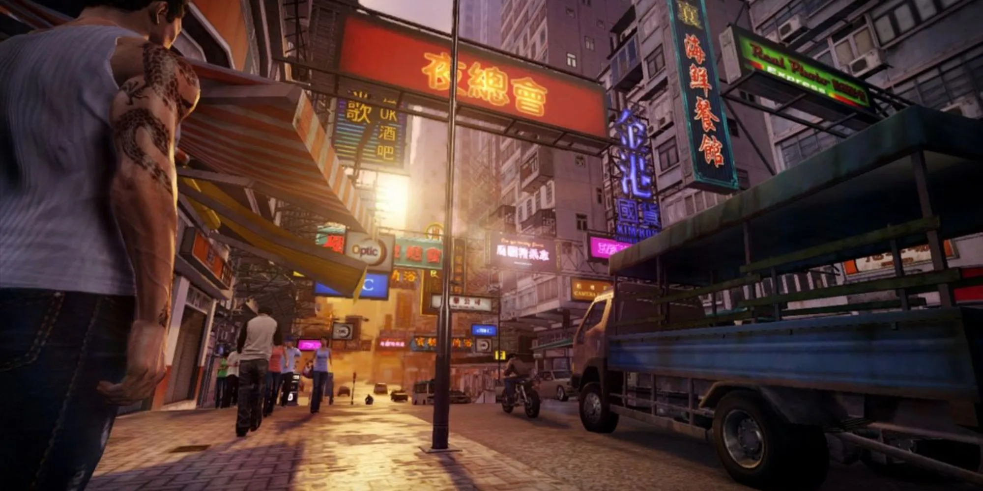 Cảnh đêm tại Hồng Kông trong game Sleeping Dogs