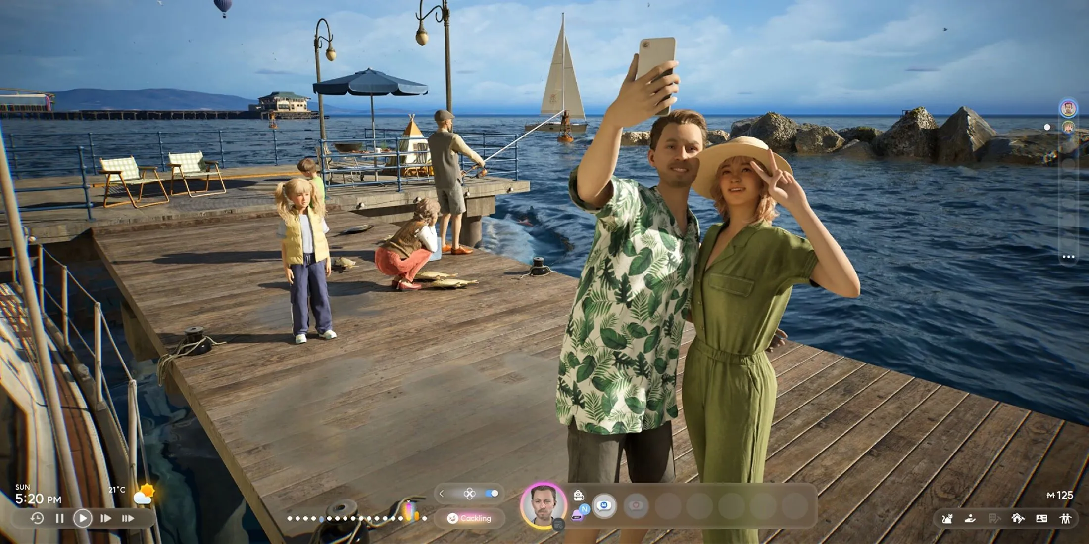 Cặp đôi Zoi đang chụp ảnh selfie trong thế giới inZOI