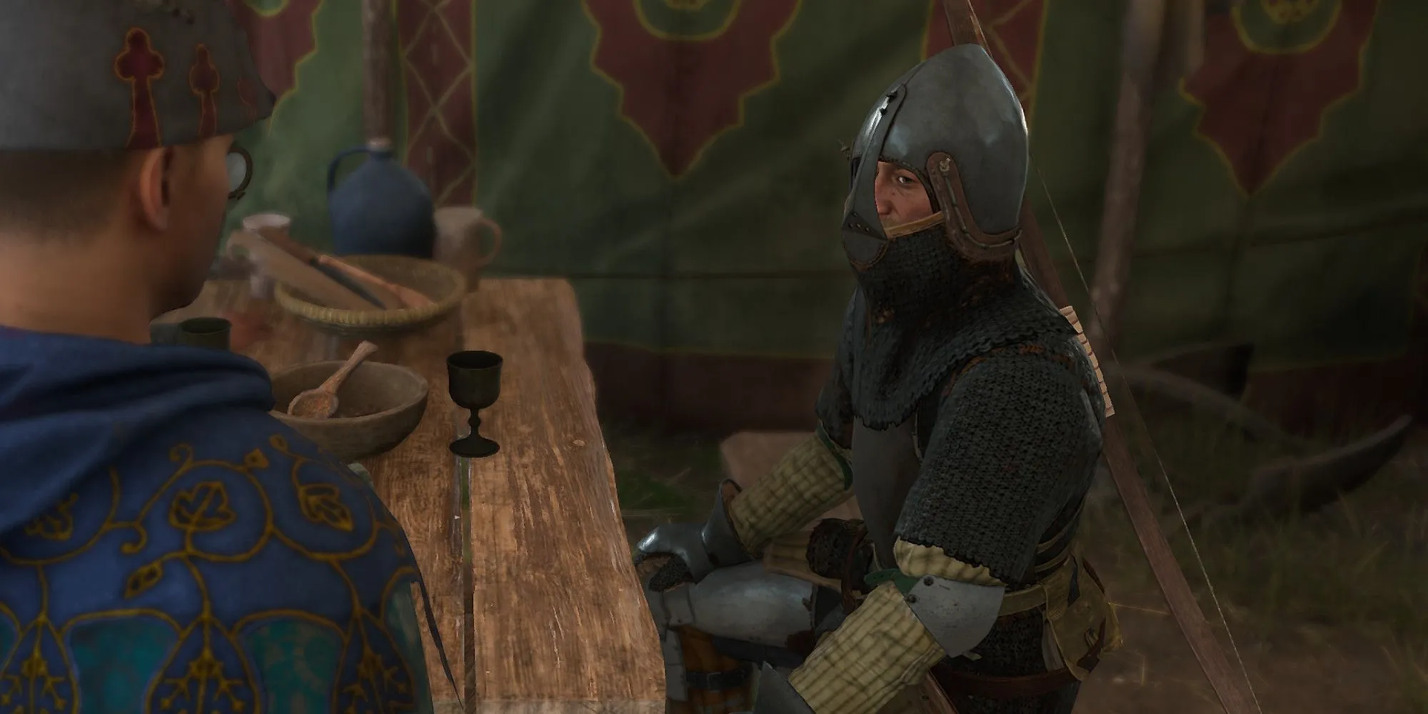 Captain Puta giao nhiệm vụ Spoils of War trong Kingdom Come Deliverance 2 tại trại Sigismund