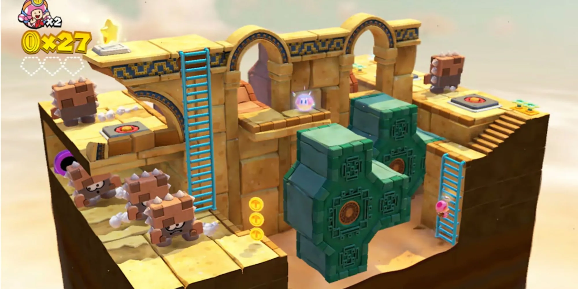 Captain Toad Treasure Tracker: Giải đố trong các màn chơi dạng hộp diorama