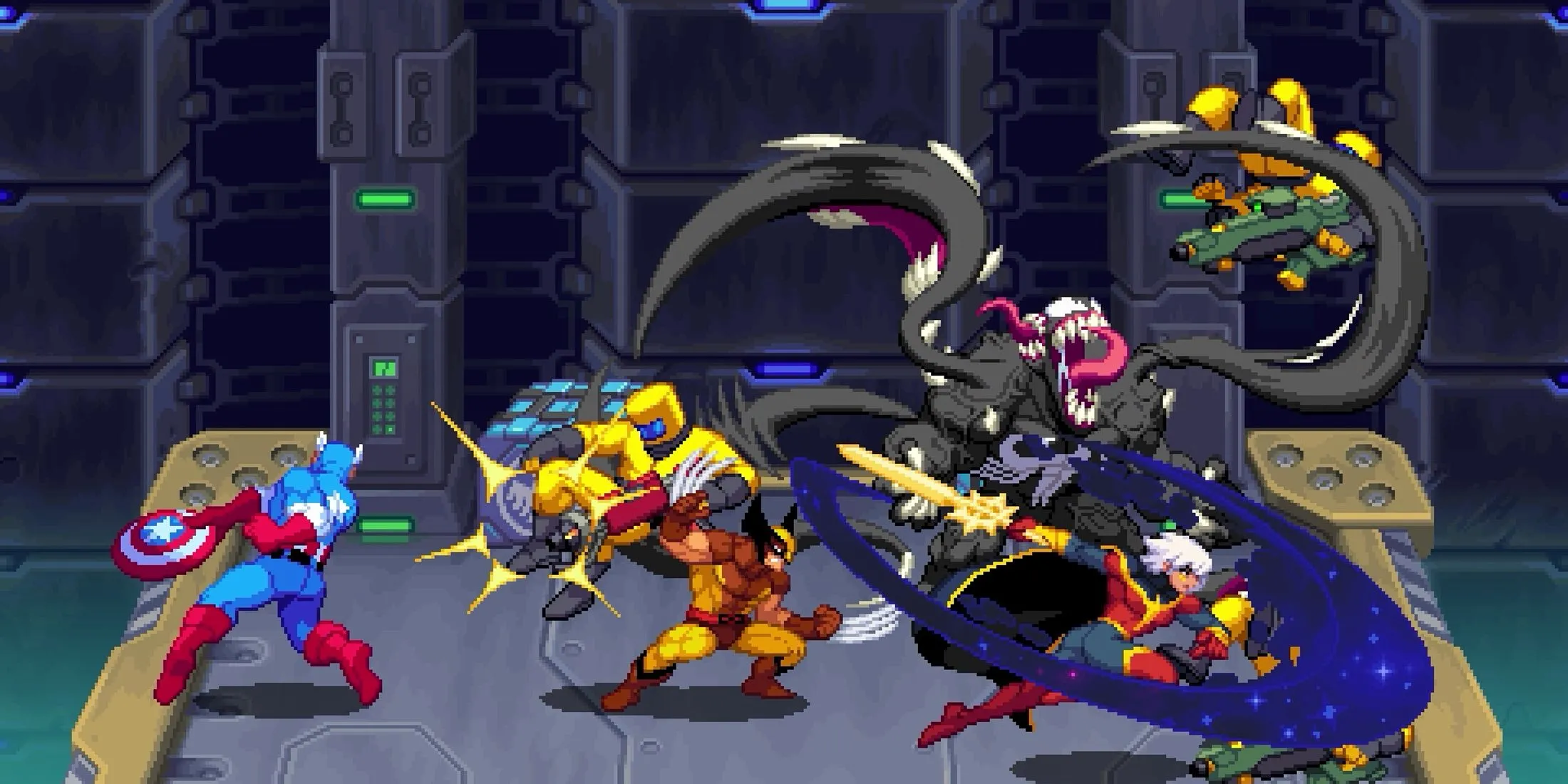 Chế độ co-op 4 người trong Marvel Cosmic Invasion.