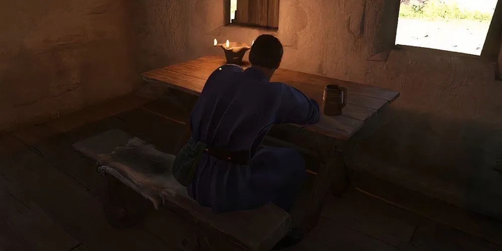 Chernik ngồi trong quán rượu ở Bylany, một manh mối quan trọng trong nhiệm vụ tìm Mikush