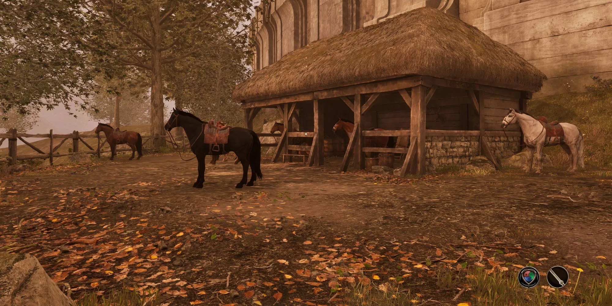 Chuồng ngựa Chestnut Handy Stables trong Oblivion Remastered, nơi nhận ngựa miễn phí ban đầu