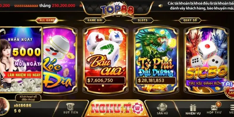 Cổng game Top88 – Giải trí cao đỉnh online đổi thưởng