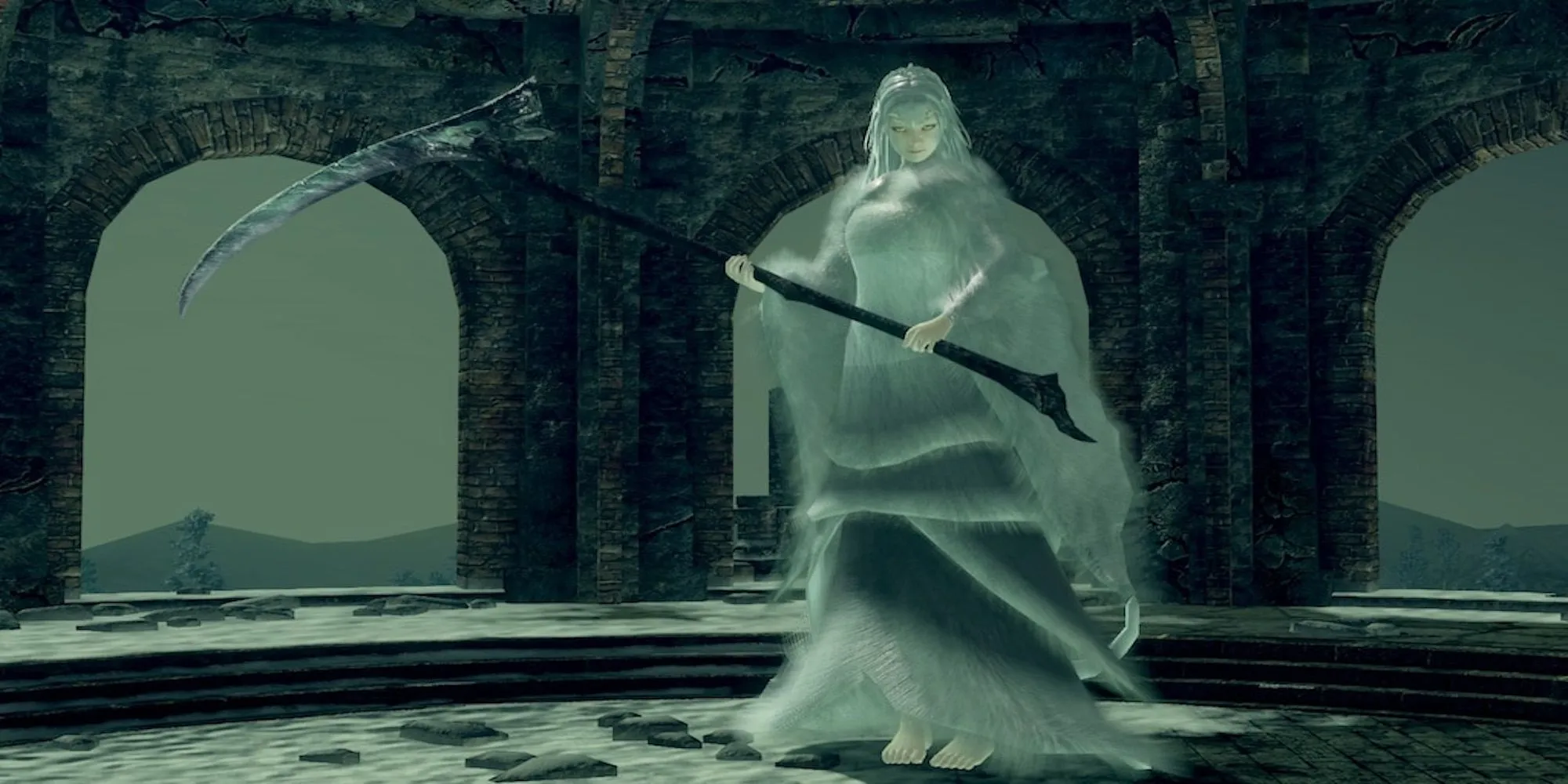 Crossbreed Priscilla Dark Souls 1 cầm lưỡi hái với khả năng tàng hình