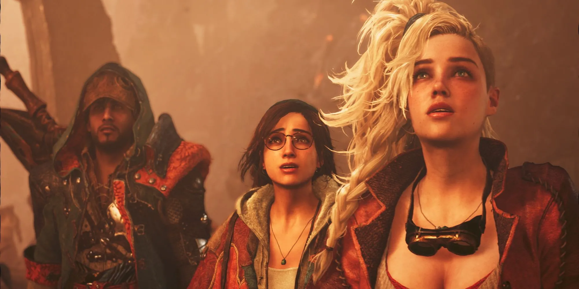 Dàn nhân vật Monster Hunter Wilds tỏ vẻ lo lắng trước hiểm nguy