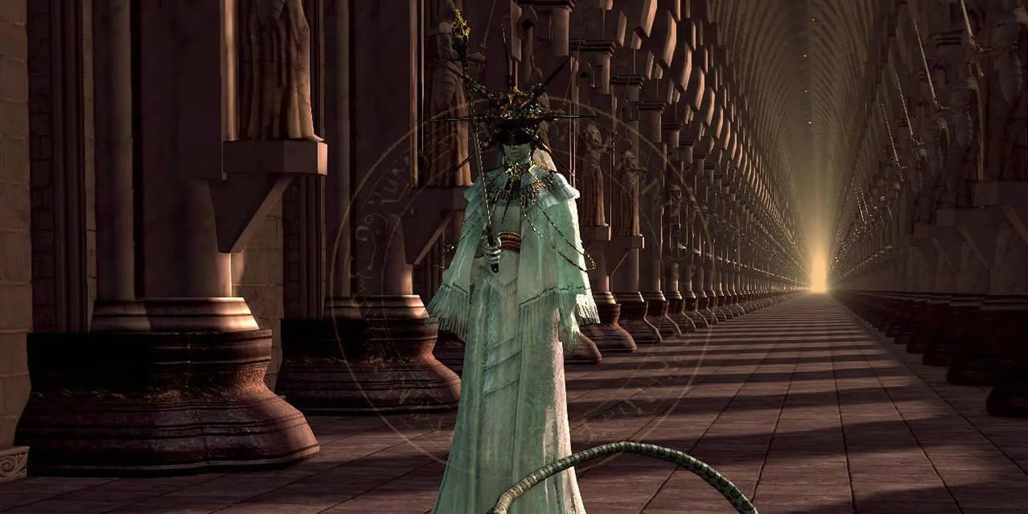 Dark Sun Gwyndolin Dark Souls trong hành lang vô tận đầy ảo ảnh