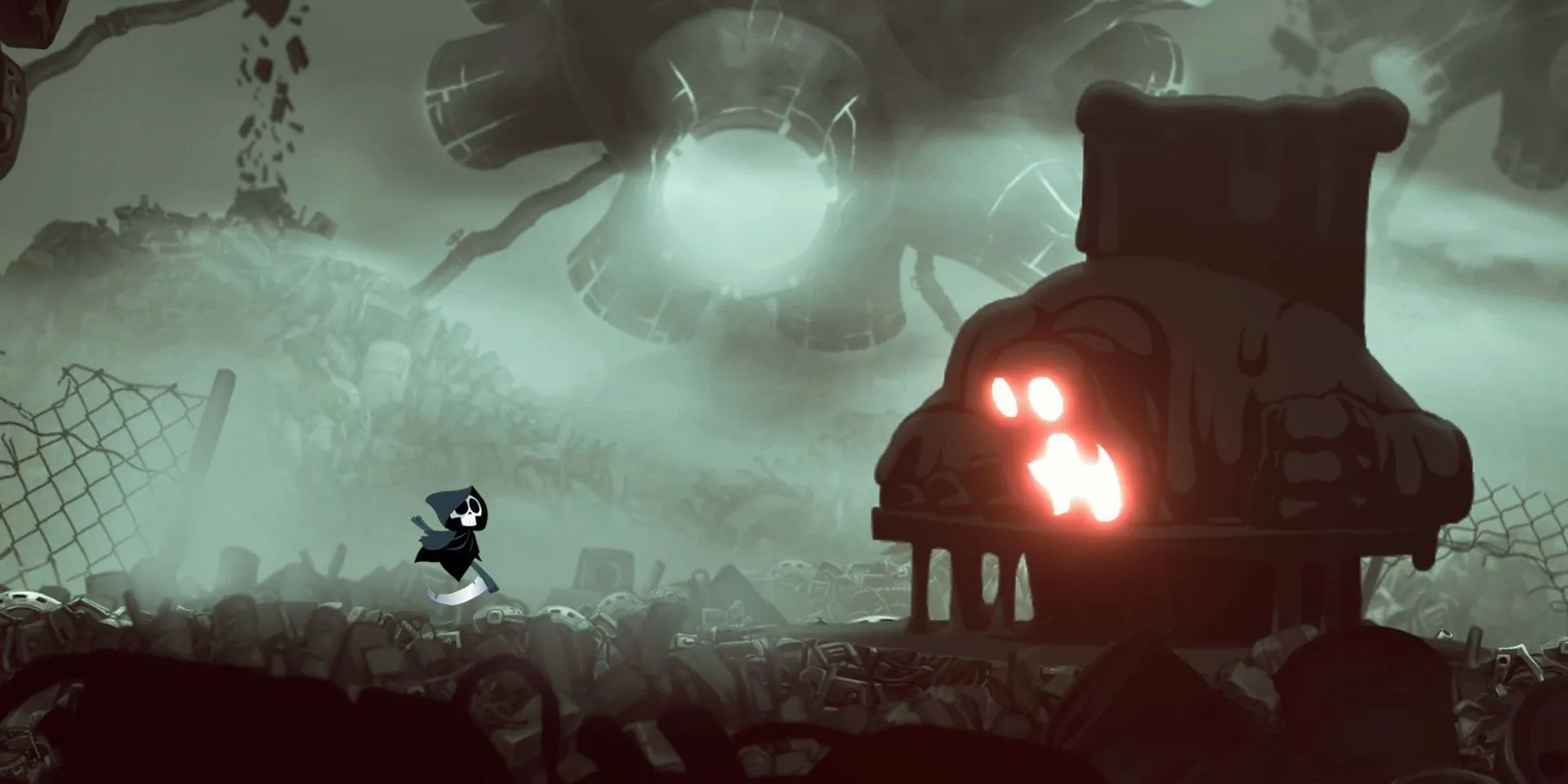 Death đối mặt với Grimes trong game Have a Nice Death