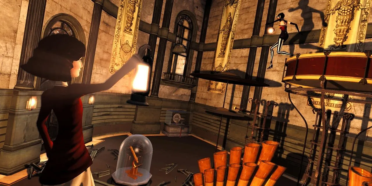 Didi chiếu đèn vào Dawn trong game giải đố Contrast
