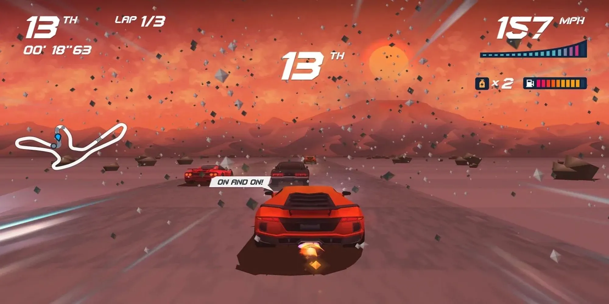 Đồ họa retro ấn tượng của Horizon Chase Turbo
