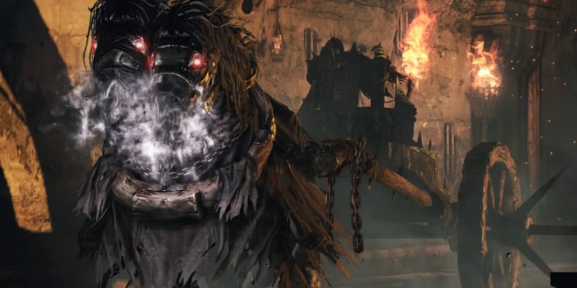 Executioner's Chariot Dark Souls 2 cỗ xe tử thần trong đấu trường vòng tròn