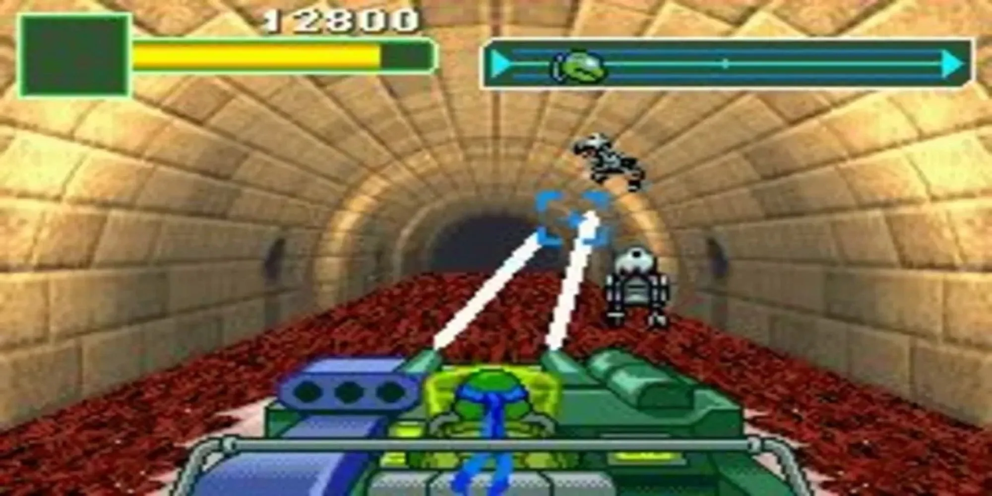 Gameplay 2D của game TMNT 2003 trên Game Boy Advance