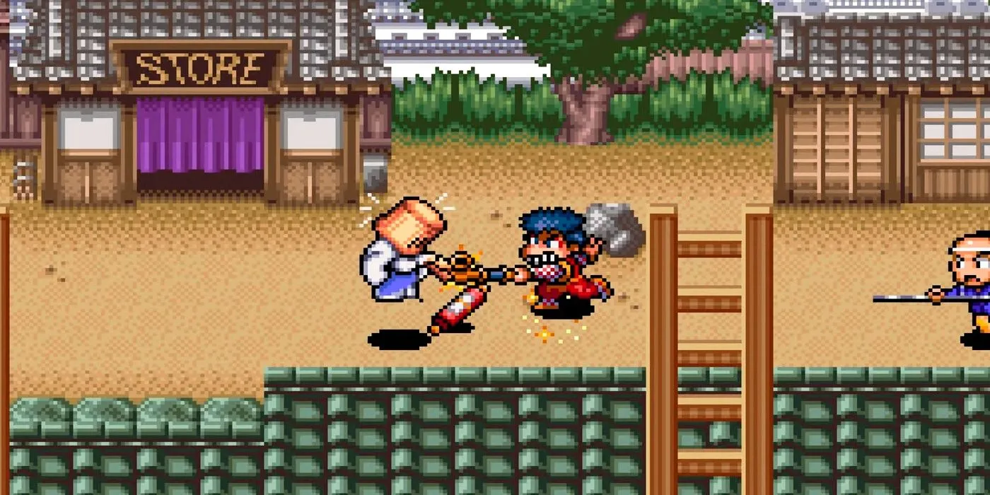 Gameplay game hành động nhập vai The Legend of the Mystical Ninja SNES