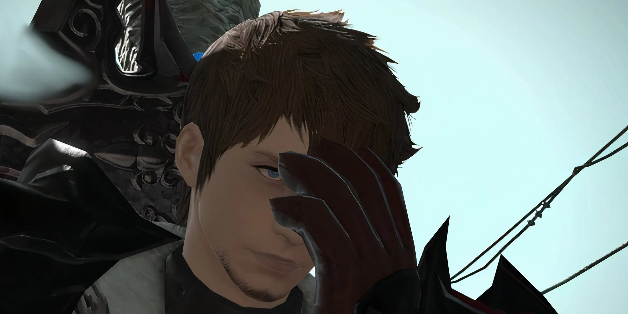 Giao diện đăng nhập tài khoản Final Fantasy XIV với hình ảnh nhân vật và logo game
