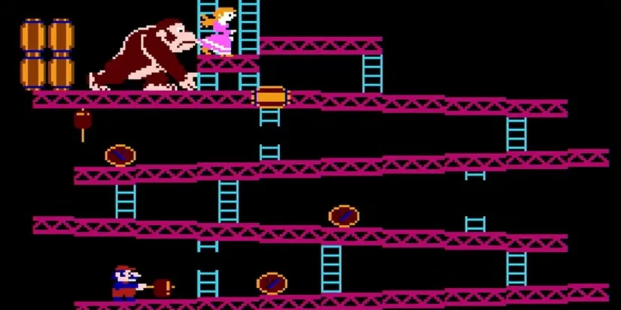 Giao diện game thùng Donkey Kong kinh điển