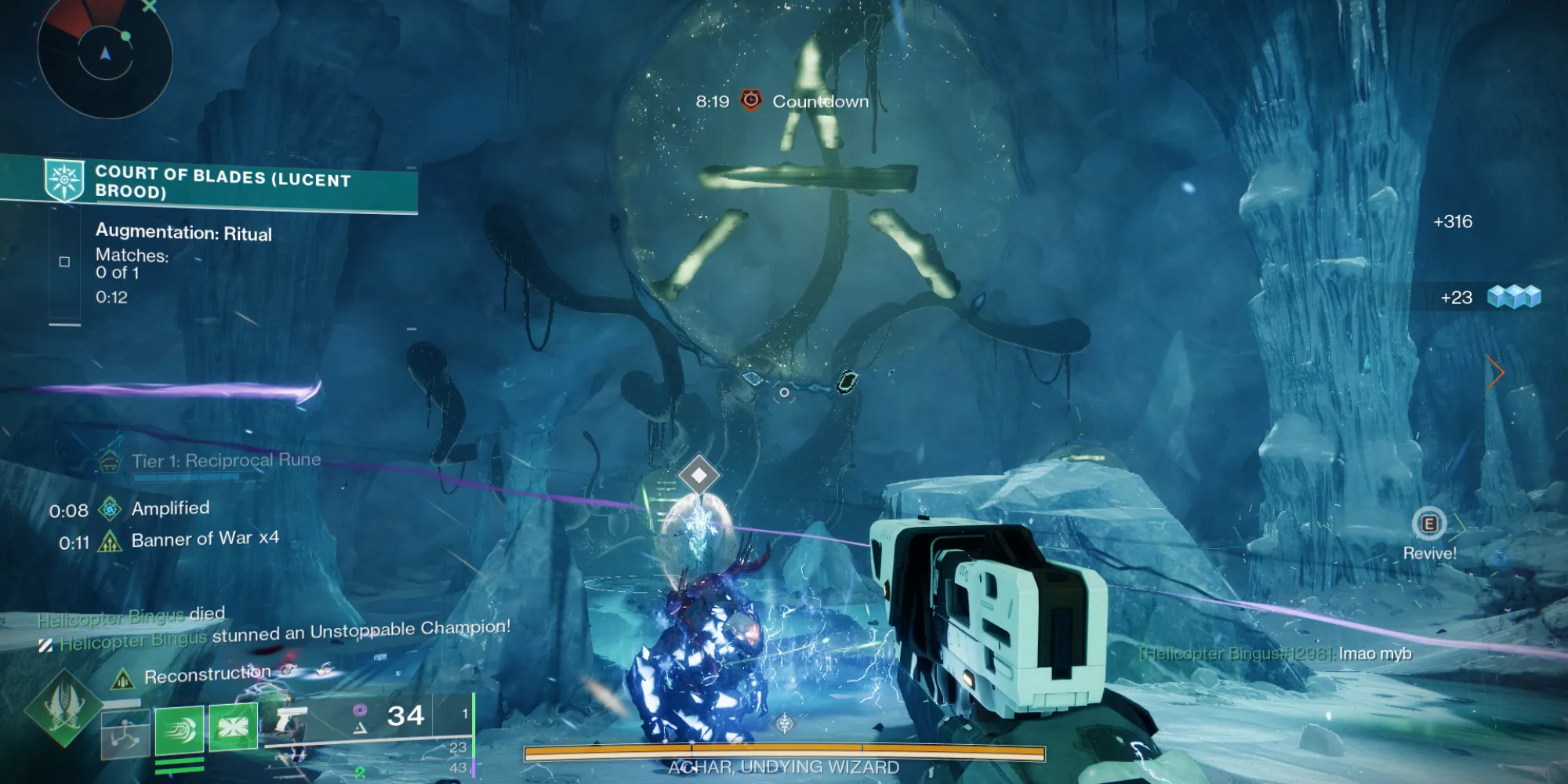 Giao diện hiển thị chi tiết các Augmentations trong Court of Blades Destiny 2