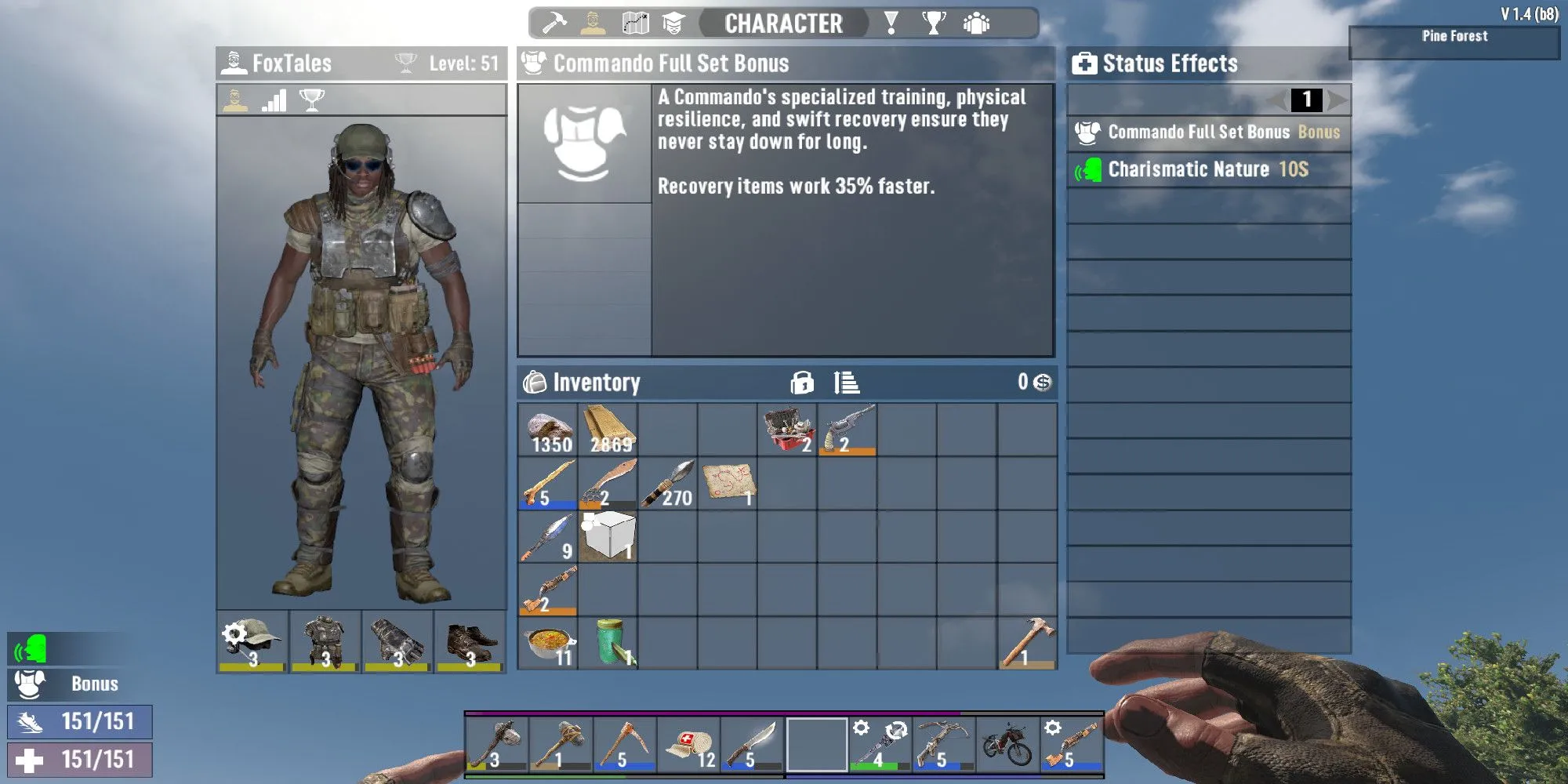 Giao diện hiển thị thông tin chi tiết về perk Pack Mule trong cây kỹ năng của 7 Days to Die