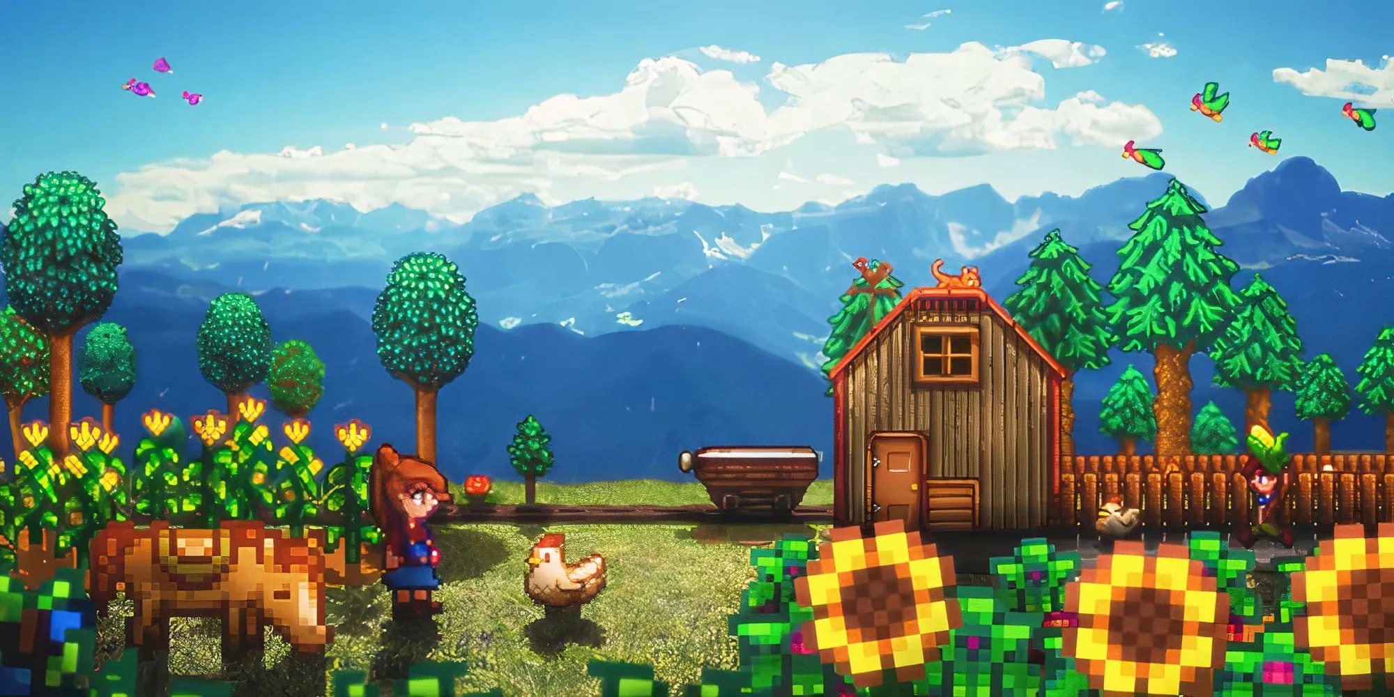 Giao diện Stardew Valley với nhiều tùy chọn mod được cài đặt, thay đổi diện mạo và tính năng của game.