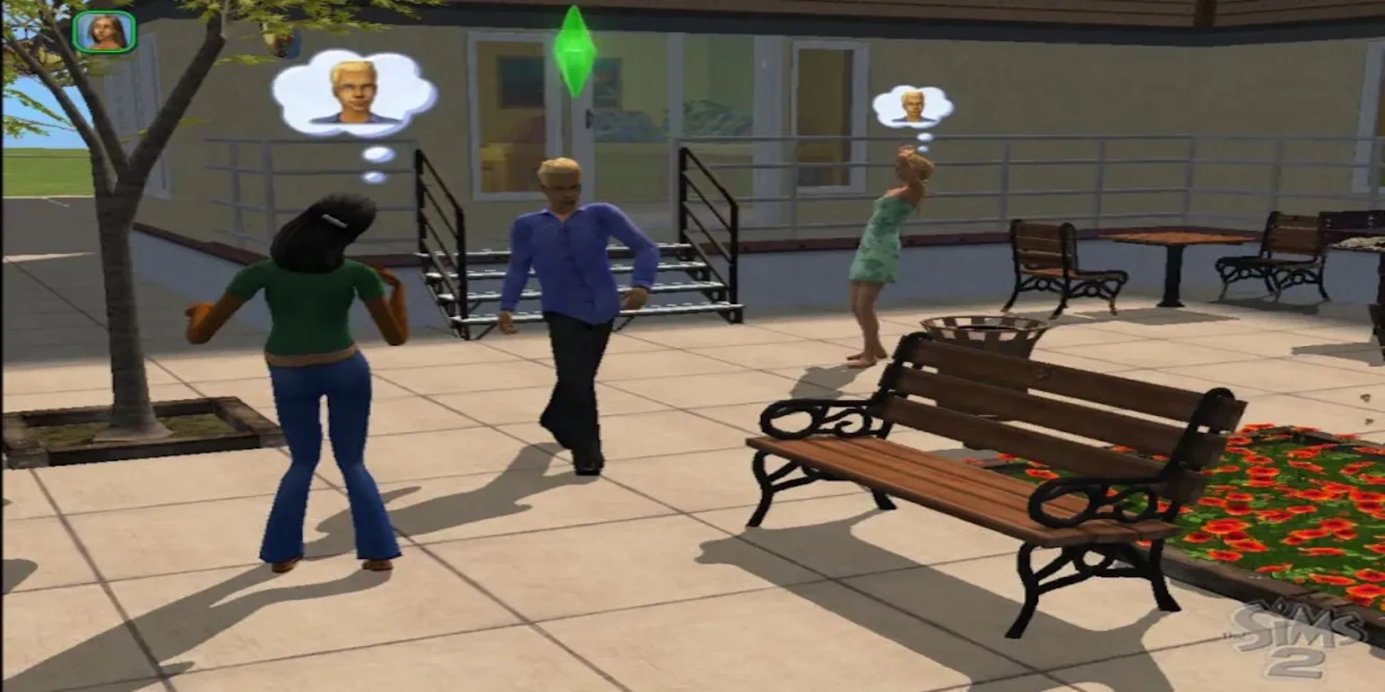Giao diện tạo nhân vật trong The Sims 2, một tựa game mô phỏng cuộc sống kinh điển
