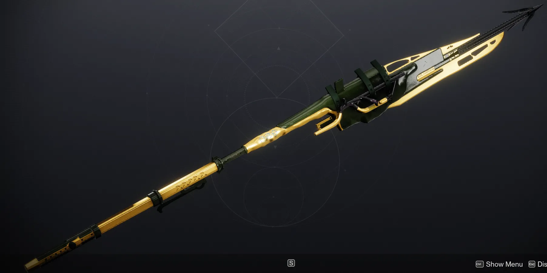 Glaive Greasy Luck phiên bản Adept trong Destiny 2 Rite of the Nine