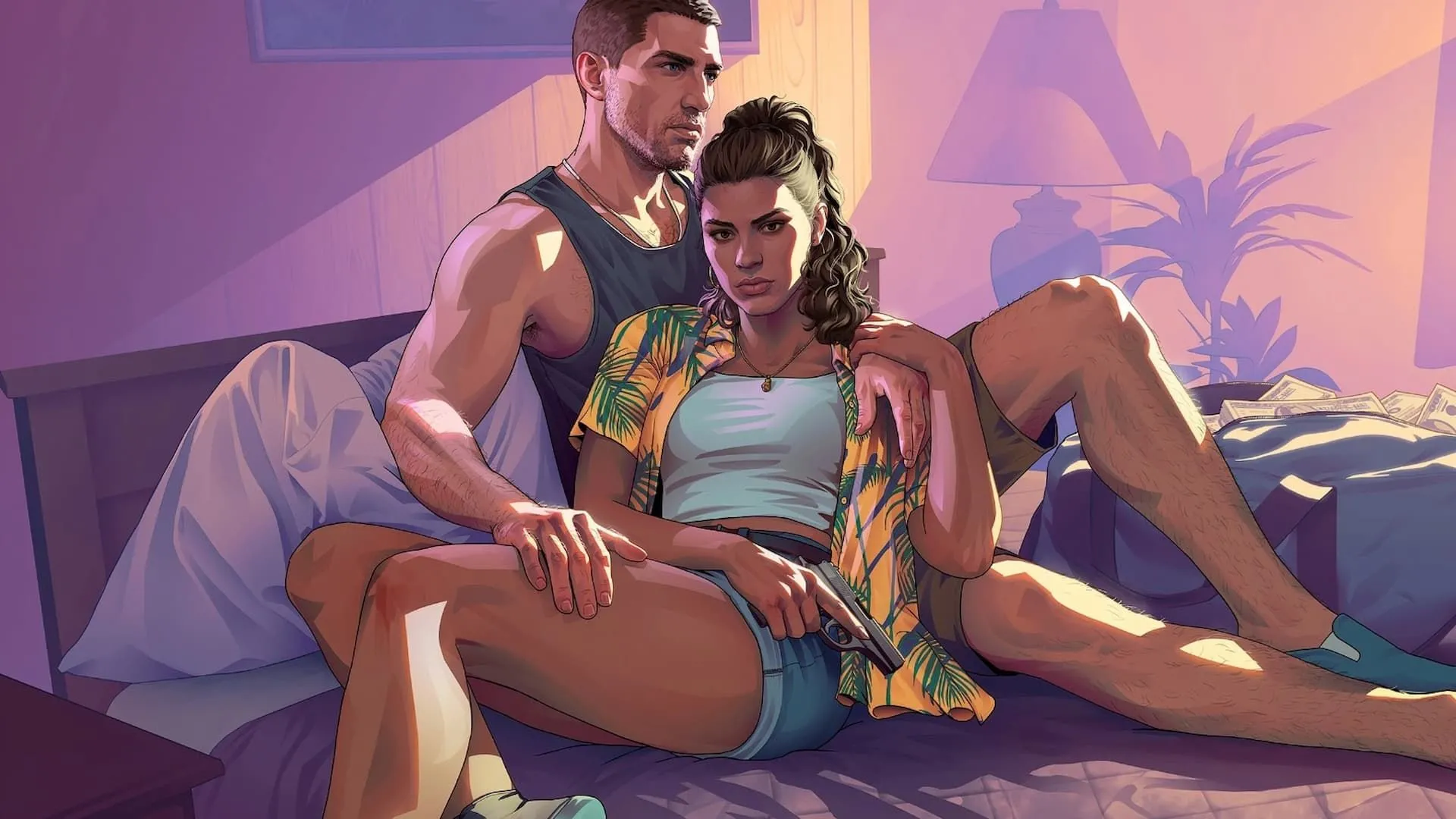 Hai nhân vật chính Jason và Lucia trong Grand Theft Auto 6, được cho là sẽ xuất hiện trong bài viết về giá GTA 6.