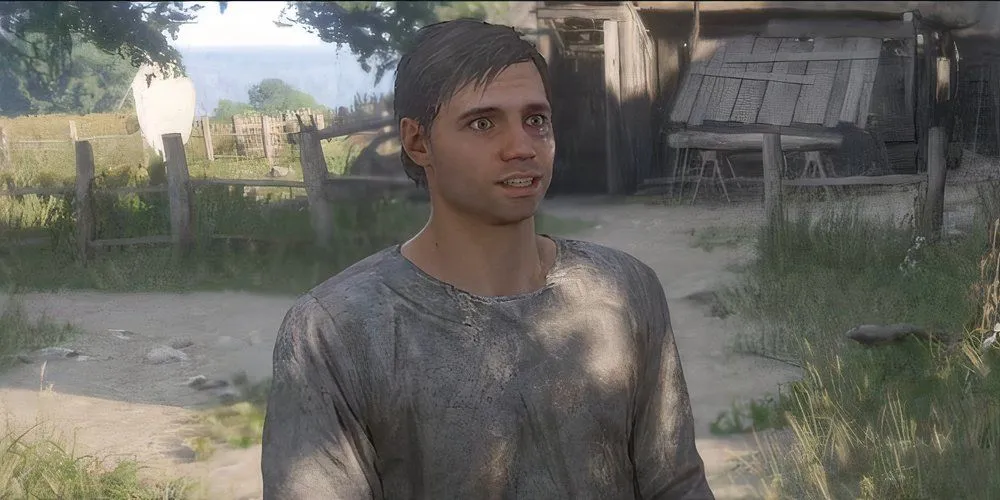 Henry gặp Pavel để bắt đầu nhiệm vụ All's Fair trong Kingdom Come Deliverance 2
