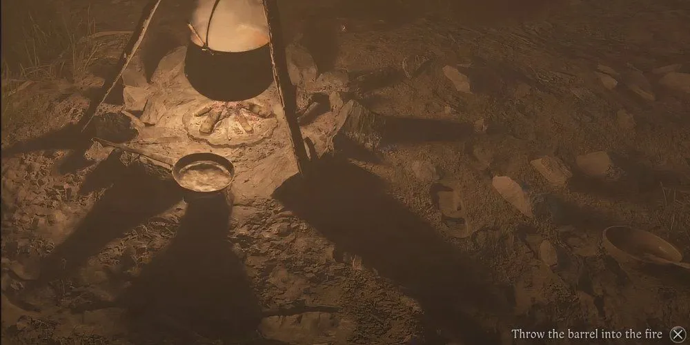 Henry ném thùng thuốc súng vào lửa để mở khóa thành tựu ẩn trong The Spark Kingdom Come Deliverance 2