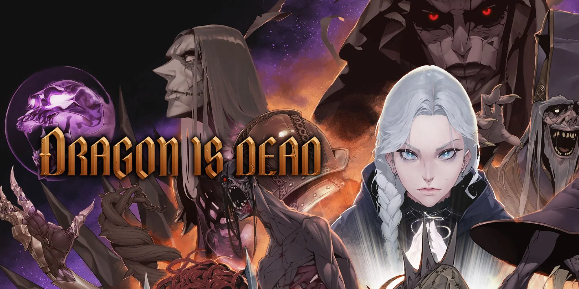 Hình ảnh bìa game Dragon Is Dead, thể hiện phong cách đồ họa và nhân vật chính