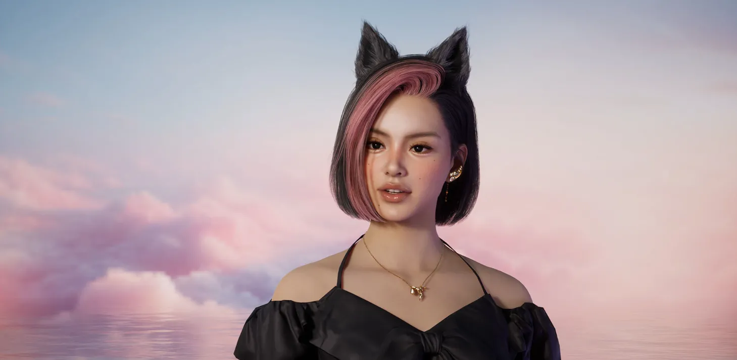 Hình ảnh cận cảnh một nhân vật nữ trong game mô phỏng cuộc sống inZOI