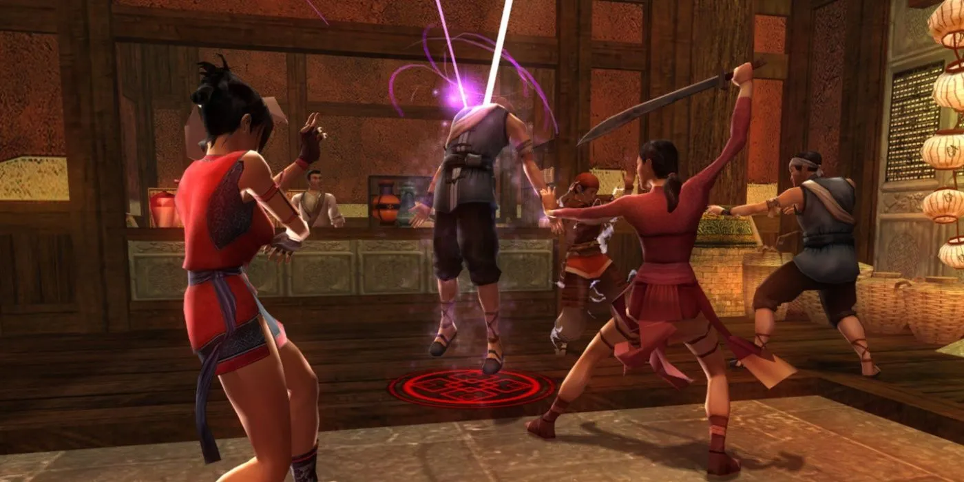 Hình ảnh chiến đấu hoặc khám phá trong Jade Empire