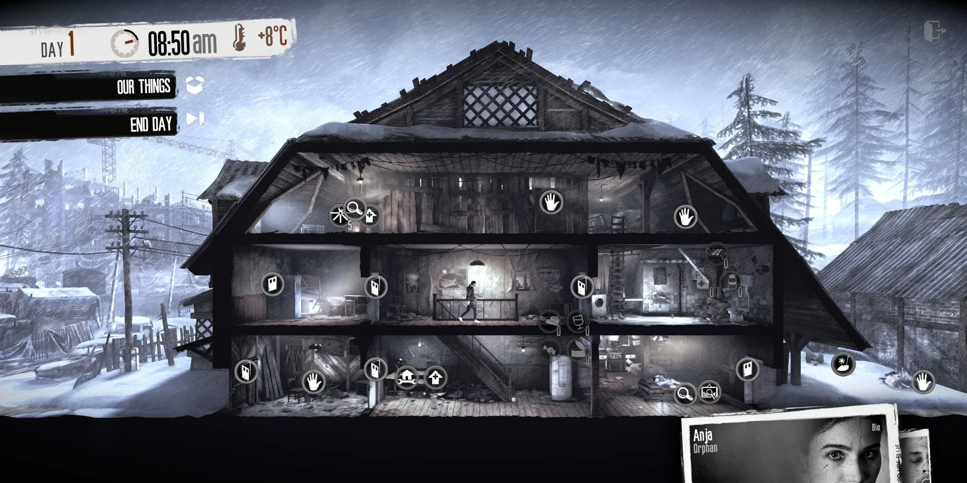 Hình ảnh game This War of Mine, một tựa game sinh tồn khắc nghiệt.